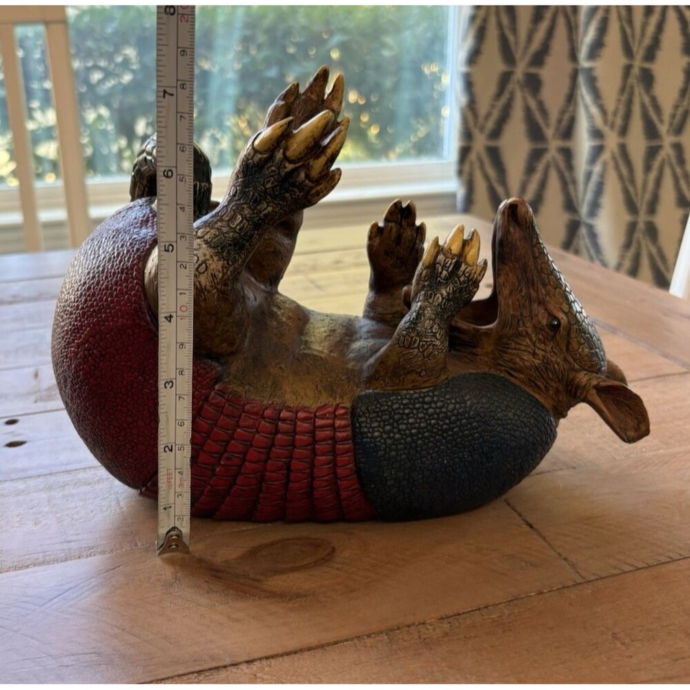 Drinking Armadillo Bottle Wine Holder Used Red White Blue - Picture 13 of 13